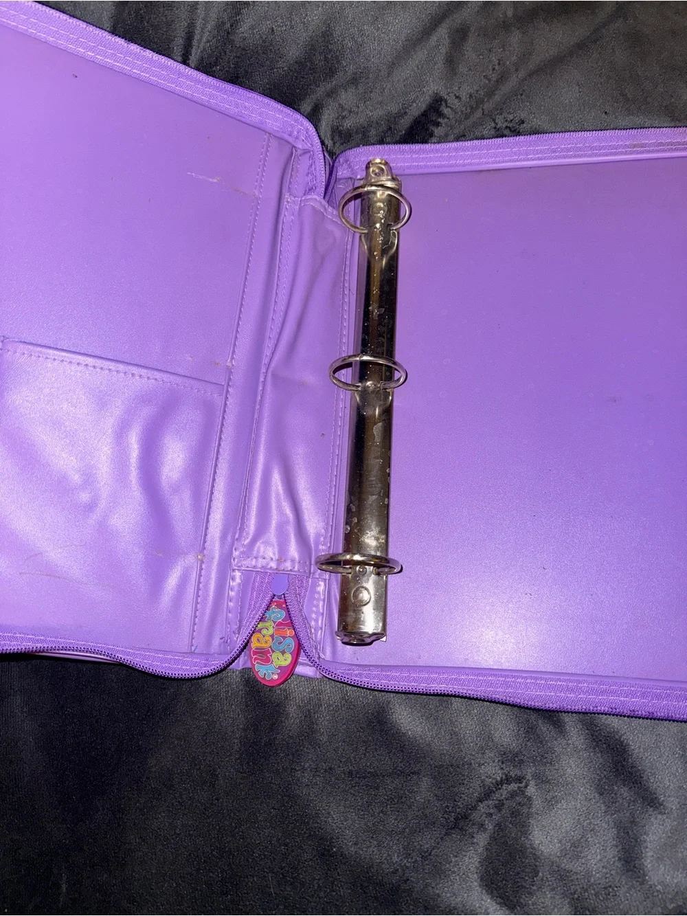 Lisa Frank angel kitty large binder